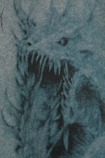 Schwarz - Drache - Quadratischer Graphic-Hoodie mit lockerer Passform - 5