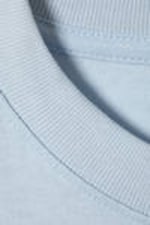 Light Blue - Relaxed Fit Short-Sleeved Cotton T-shirt - 4