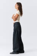 Blue Rinse - Dark Blue - Astro Loose Baggy Leg Jeans - 5