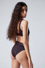 Dark Brown - Heat High Waist Bikini Bottoms - 2