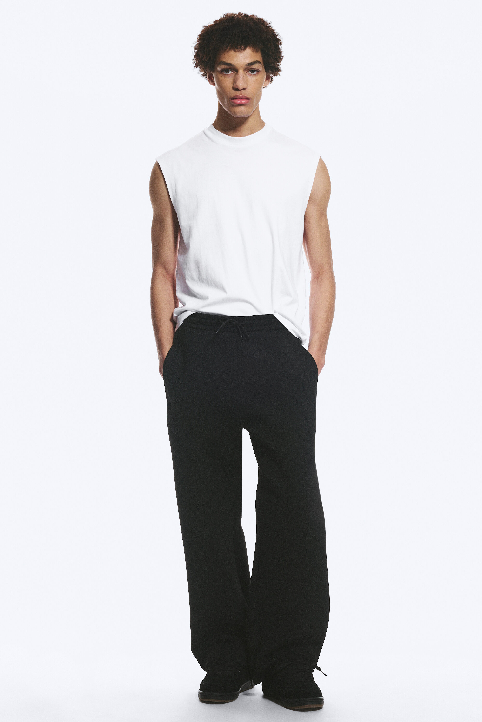 double layered panelled t-shirt - Black & White | Weekday GB