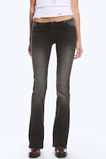 Worn Black - Black - Booty Bei Zipped Low Rise Bootcut Jeans - 2