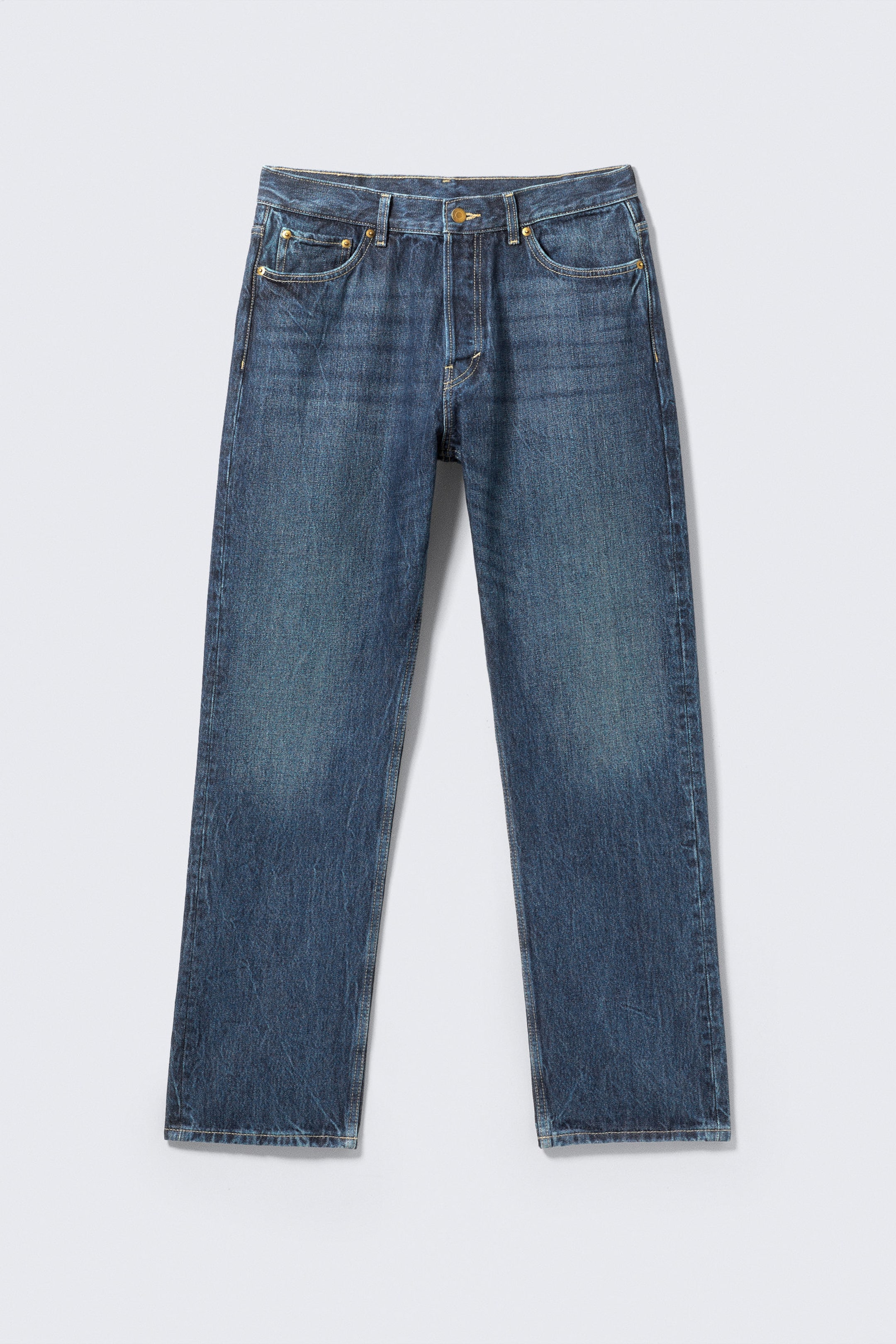 Morning Blue - Mörkblå - Space Relaxed Straight Leg Jeans - 5