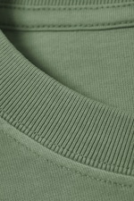 White - Green Stripe - Loose Boxy Long-Sleeved T-shirt - 1