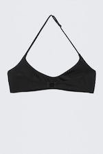 Black - Minimal Halter Bikini Top - 4