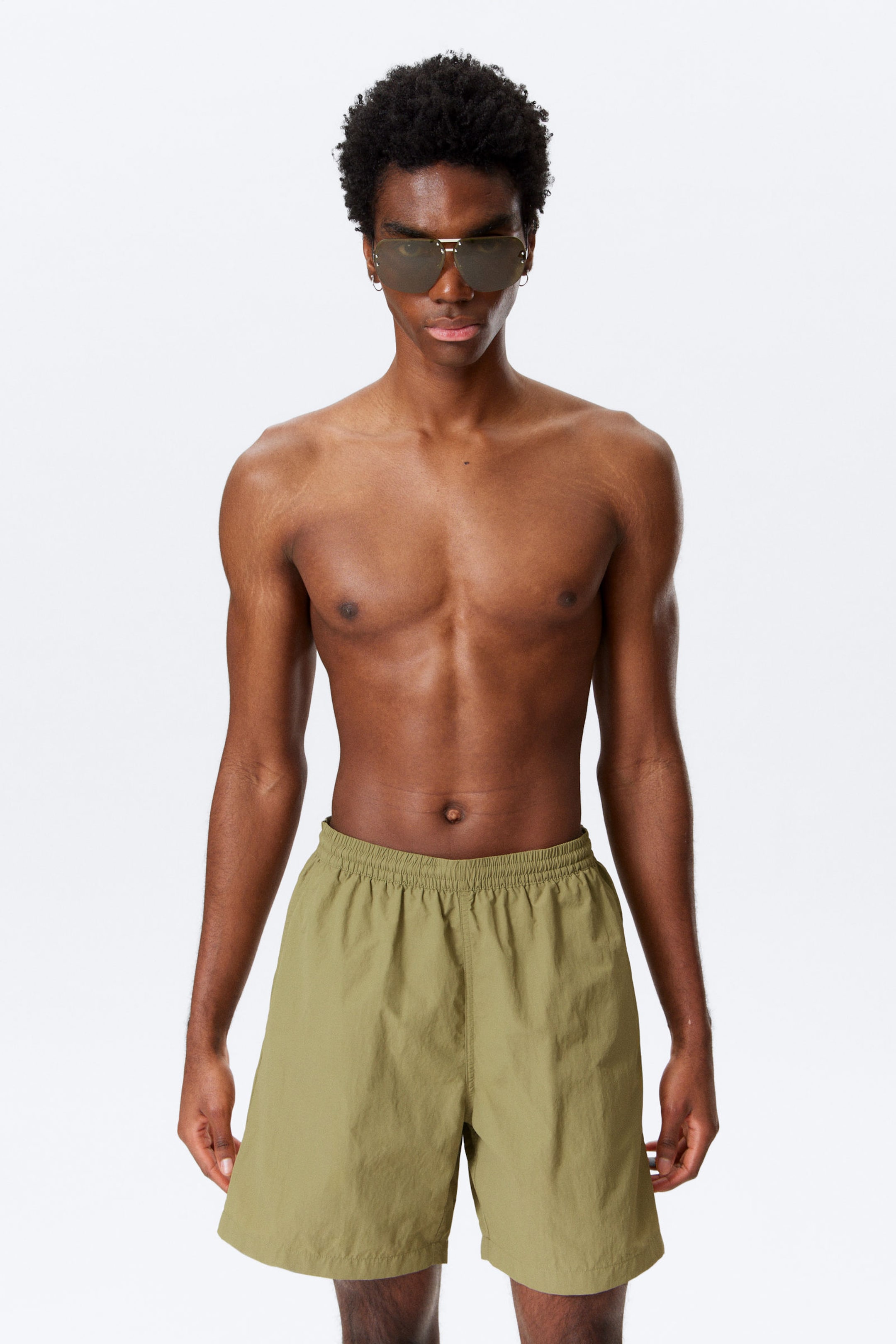 Khaki Green - Ed Swim Shorts - 1