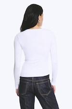 White - Slim Fitted Long Sleeve - 2