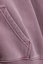 Washed Purple - Sweat à capuche court et carré zippé - 5