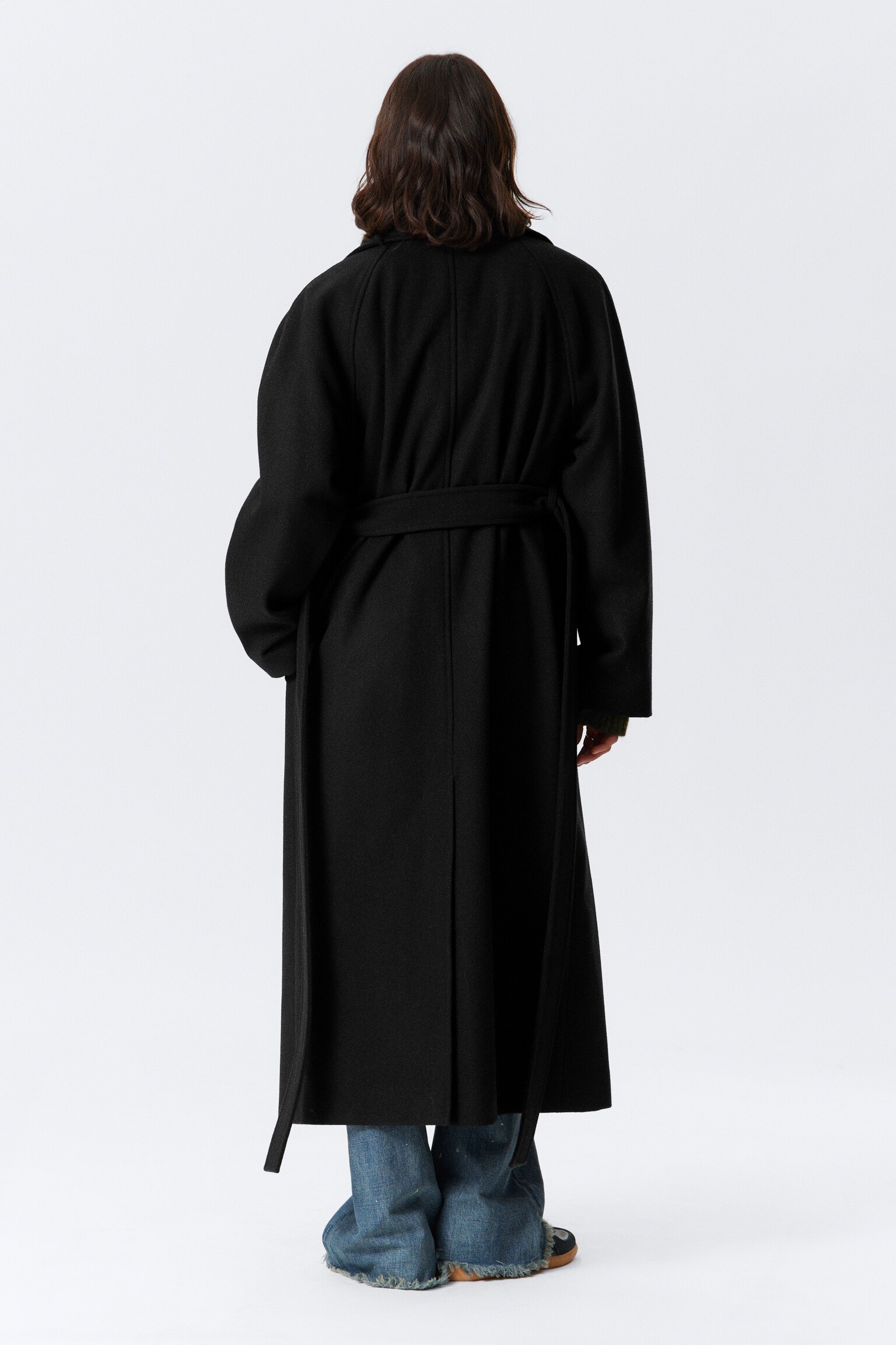 Kia Oversized Wool-Blend Double-Breasted Coat - Black/Dark Brown Melange/Dark Grey Melange/Light Beige - 7