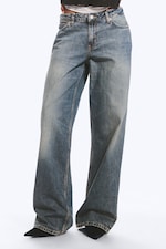 Bleu Redondo - Bleu moyen - Jean jambe large taille basse Ample - 1