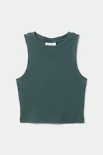 Teal - Easy Cropped Tank Top - 0