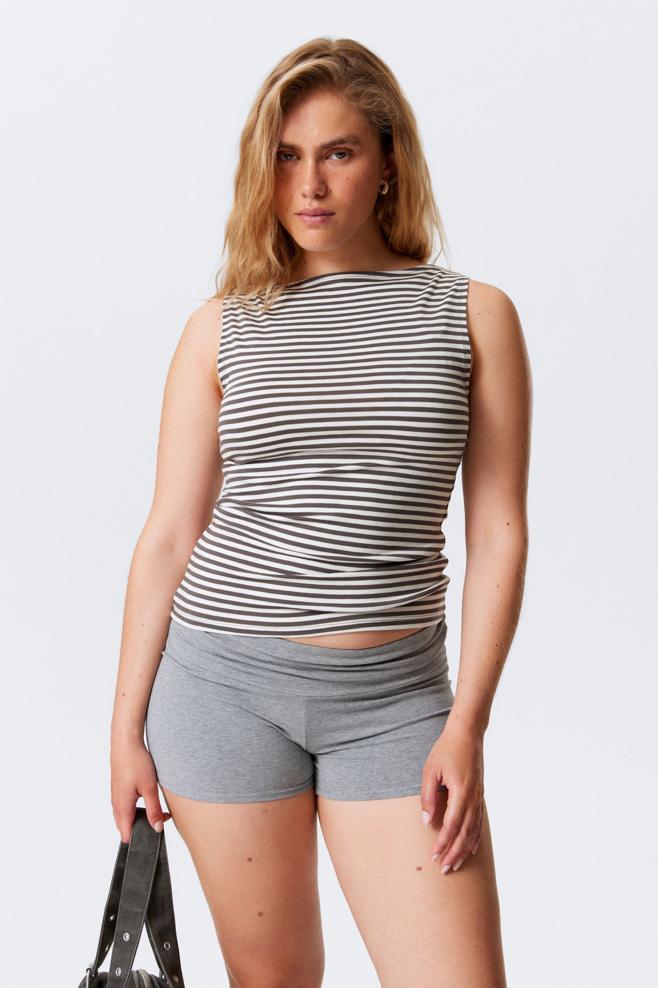 #ECEDEC - Annie Striped Sleeveless Boat-Neck Top - 1