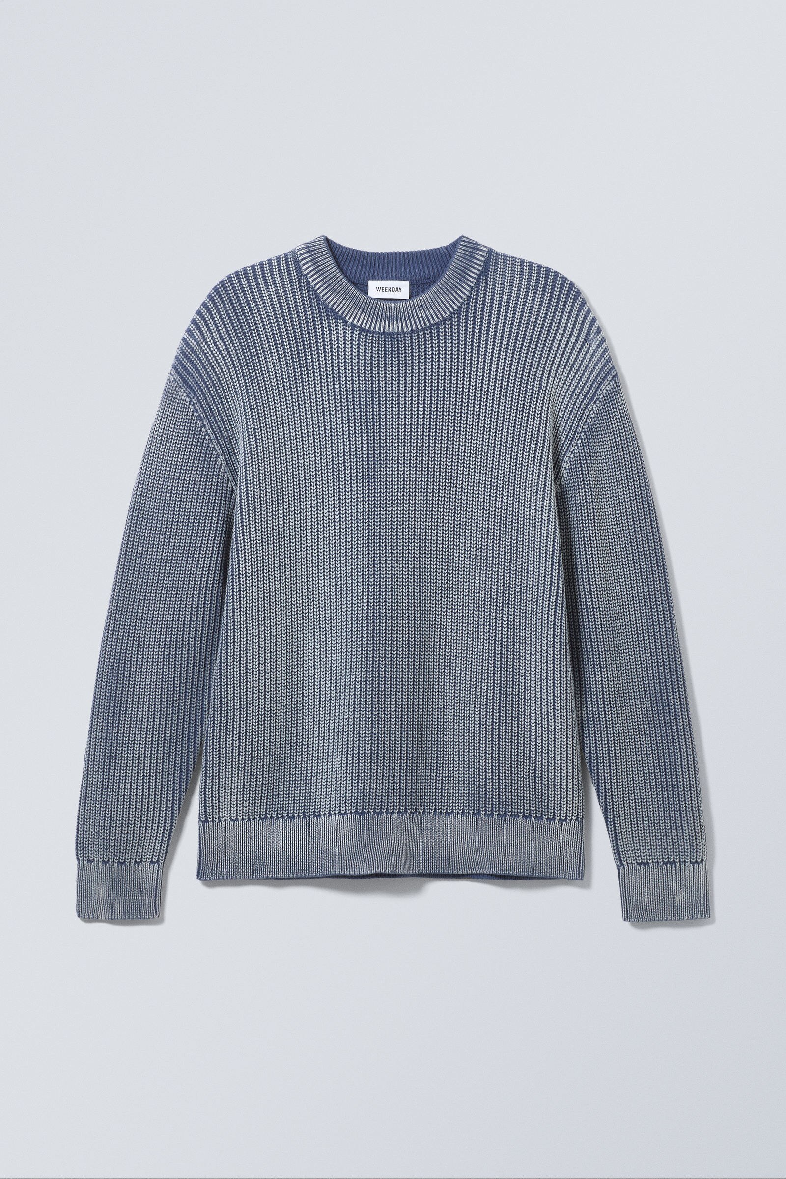 ★英国発*WEEKDAY*新作*ヘヴィーニット/TWO TONE★ regular heavy knit sweater - Two-Tone Blue | Weekday WW