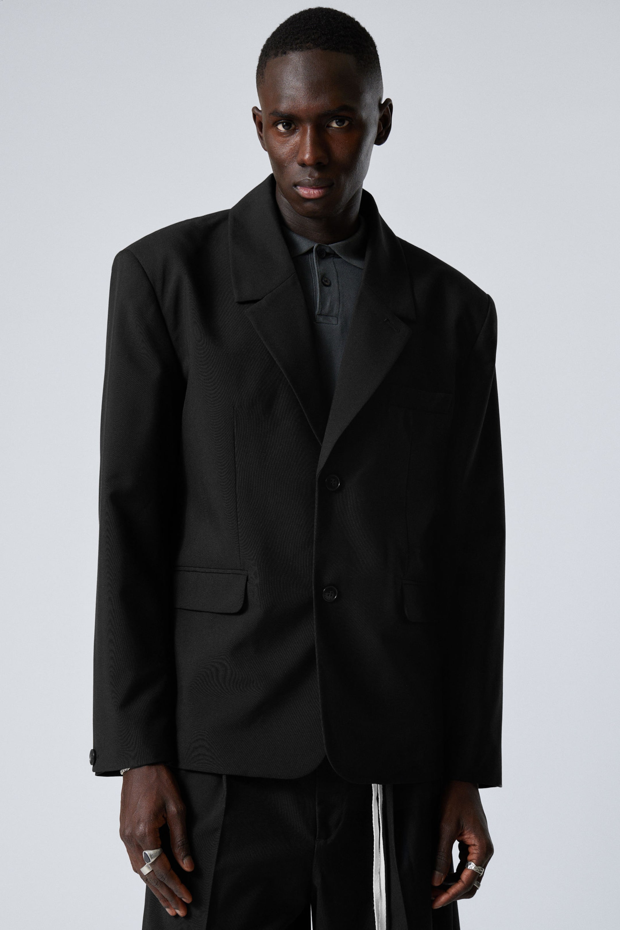 #272628 - Single-Breasted Relaxed Tailored Blazer - 1
