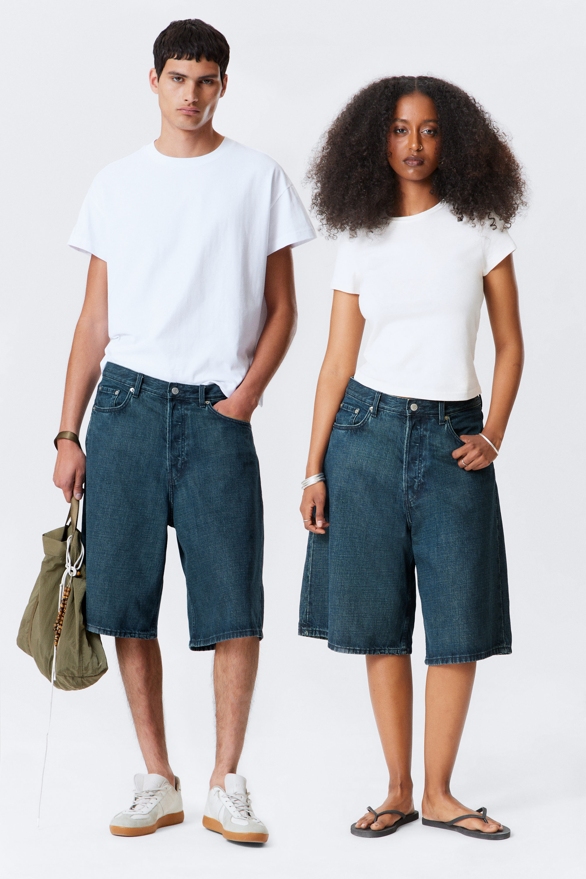 Saphirblau - Lockere Baggy-Jeansshorts Astro - 1