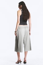 Light Dusty Grey Melange - Loose Terry Shorts - 3