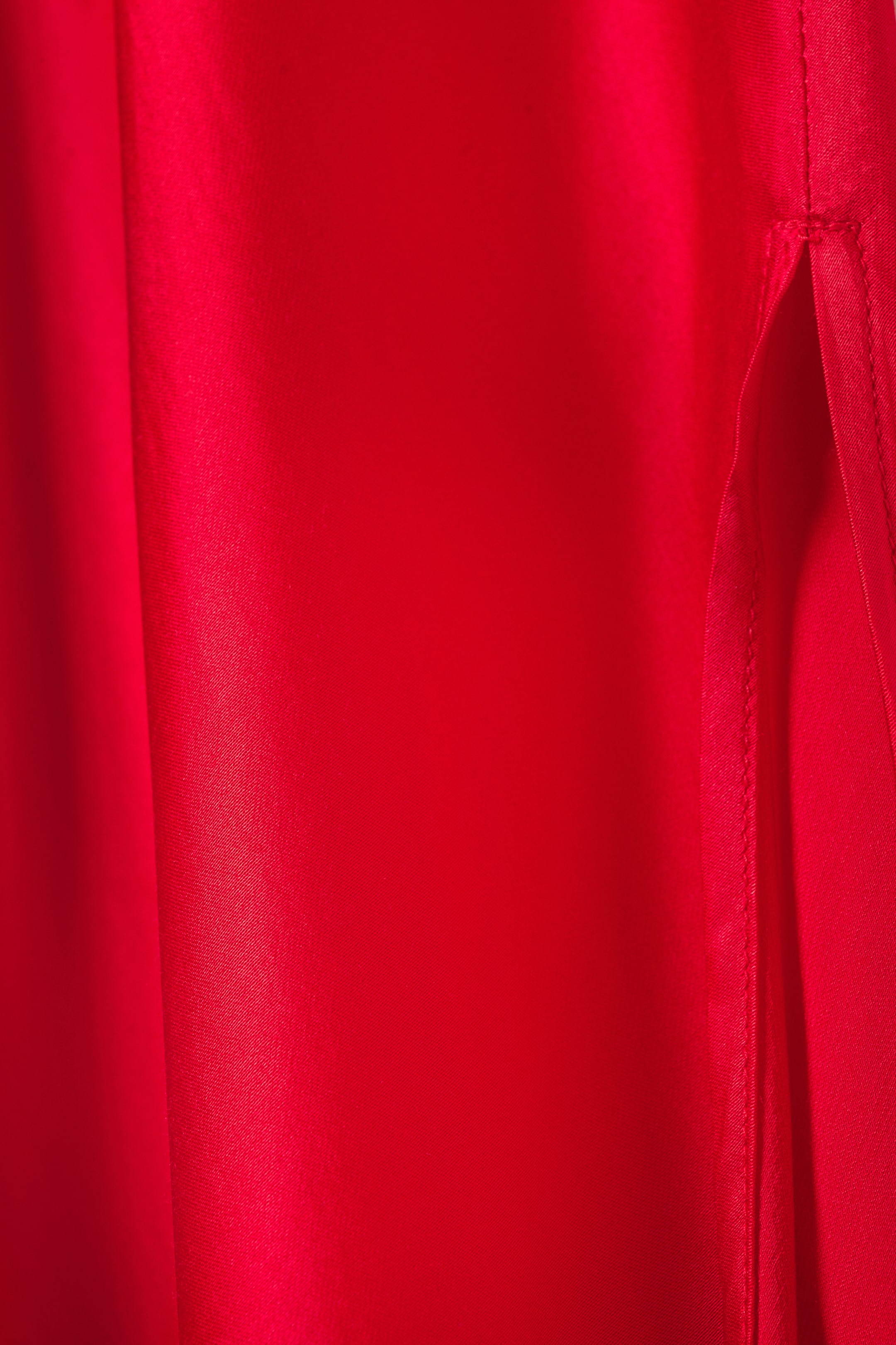 Visualizza immagine più grande: Maxi gonna in raso tagliata in sbieco, vita bassa - Rosso brillante - DONNA | H&M IT 2