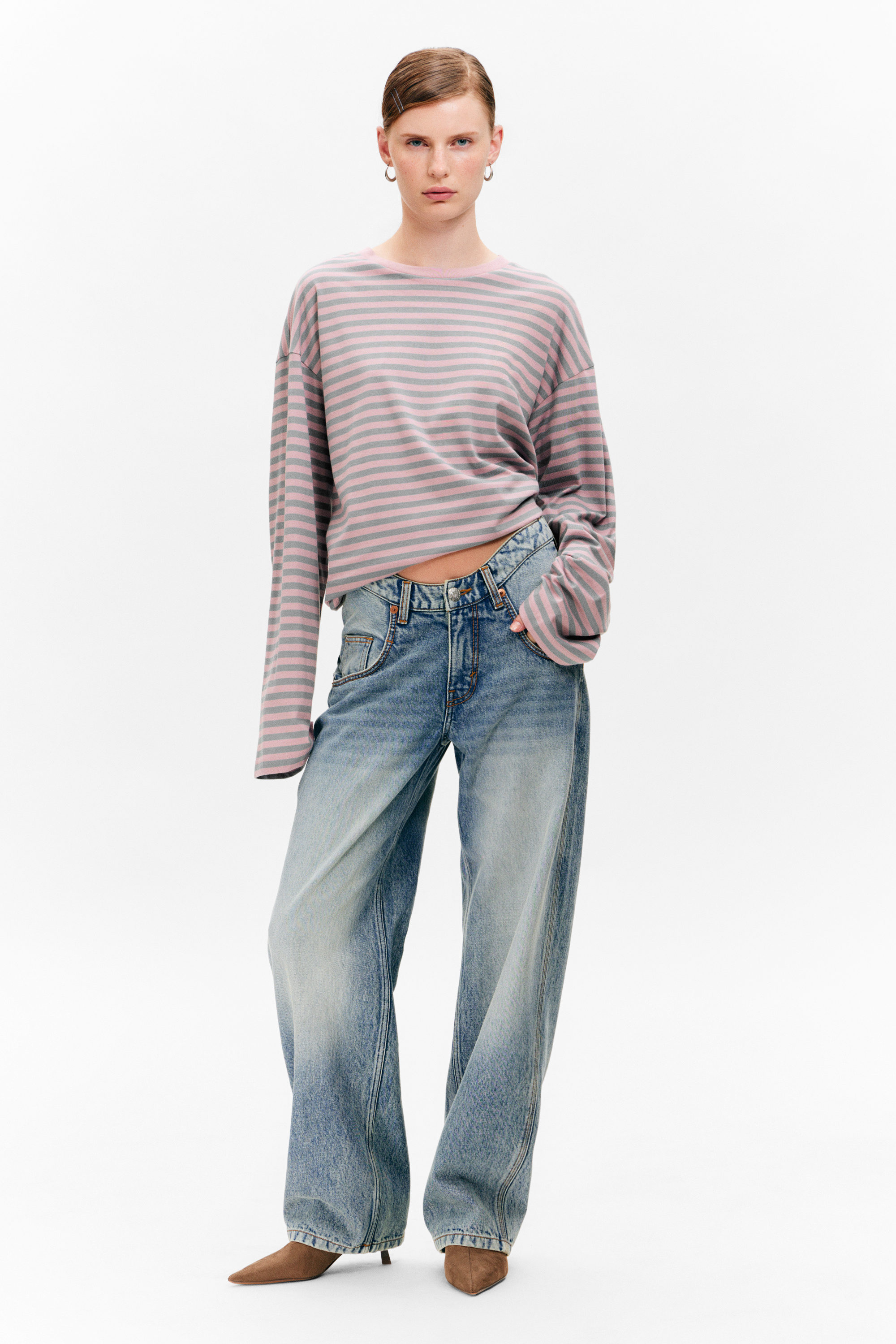 Pink Stripes - Katoenen T-shirt met lange mouwen - 2
