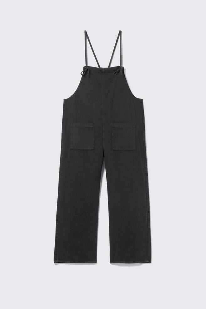 Bequeme Latzhose mit geradem Bein - Schwarz/Blau - 1