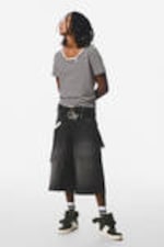 Black Web - Black - Dunno Loose Fit Carpenter Jorts - 0