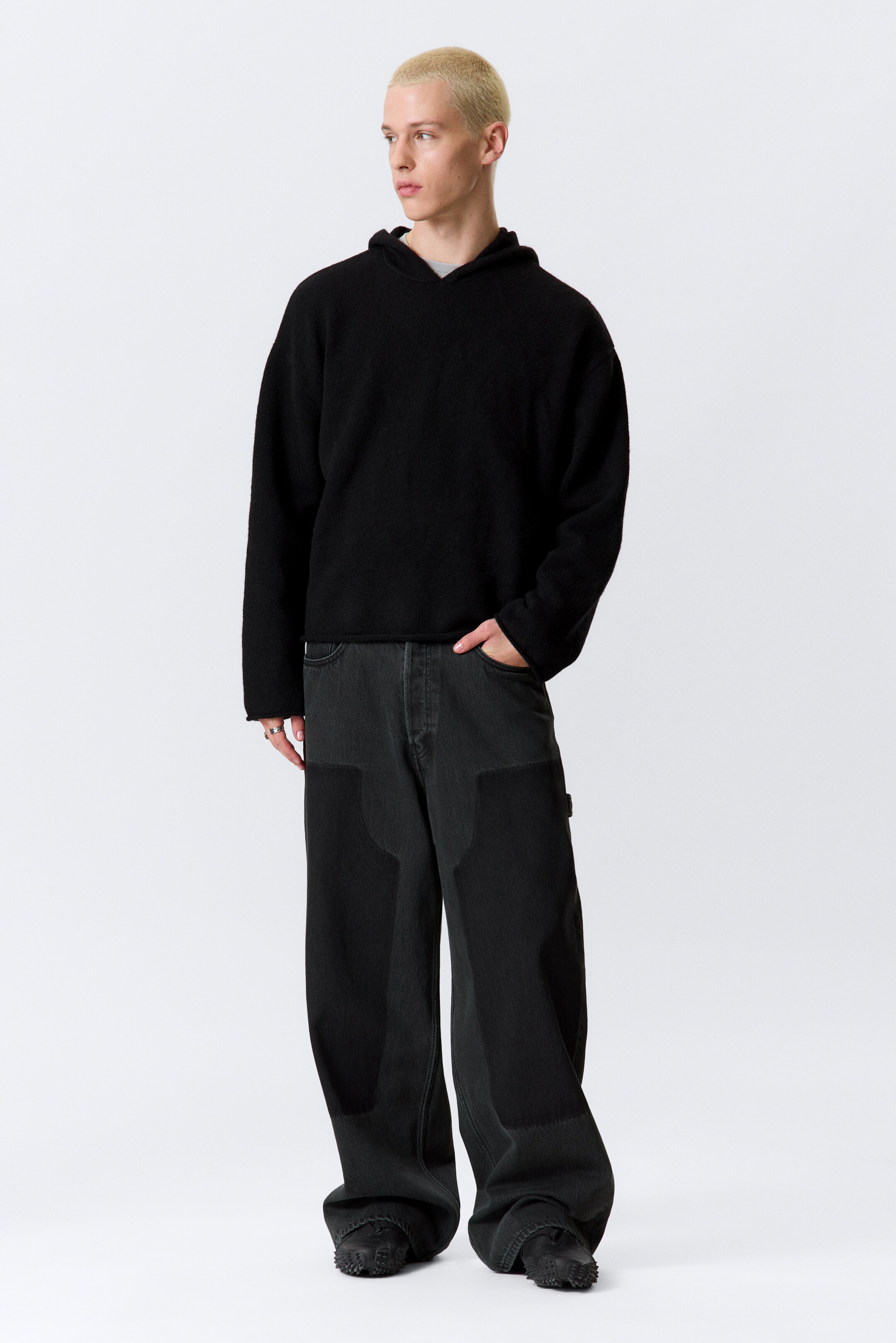 Преглед на по-голямо изображение: Плетен суитшърт с широка кройка - Черен - МЪЖЕ | H&M BG 5