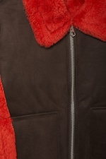 Braun - Jacke Enzo mit Lammfellimitat - 1