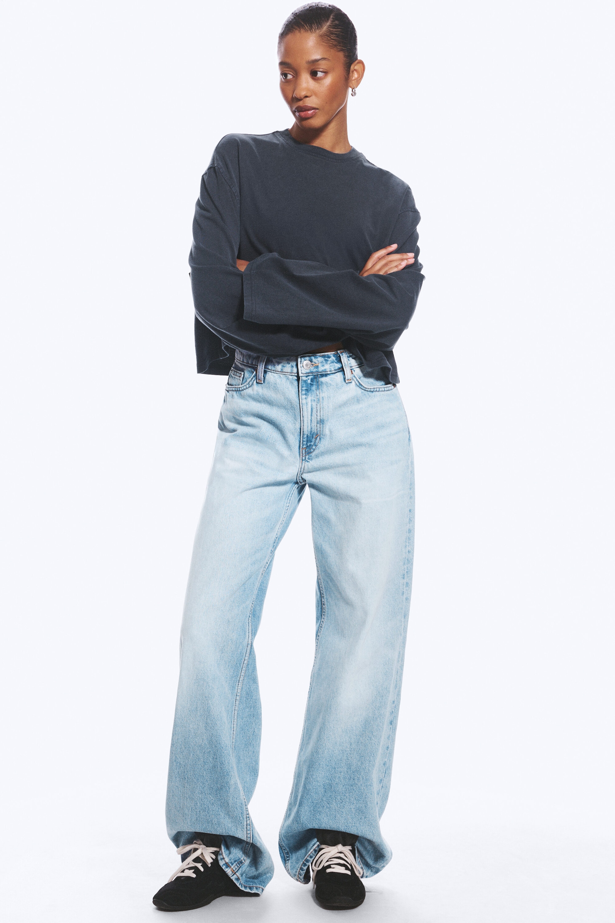 Trot Blue - Light Blue - Paz Mid Rise Wide Jeans - 2