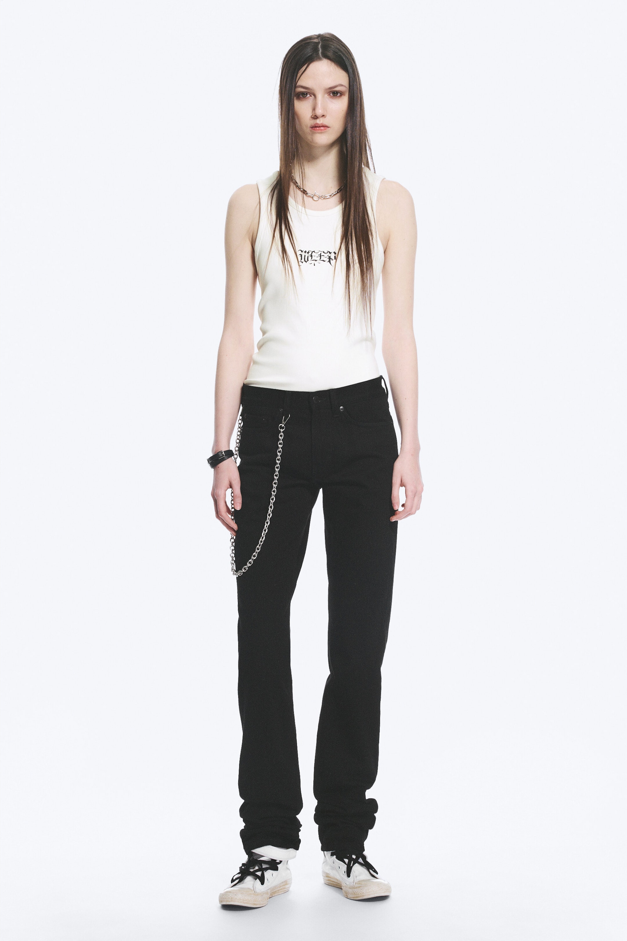 Svart - Yungblud Low Waist Slim Straight Leg Jeans - 2