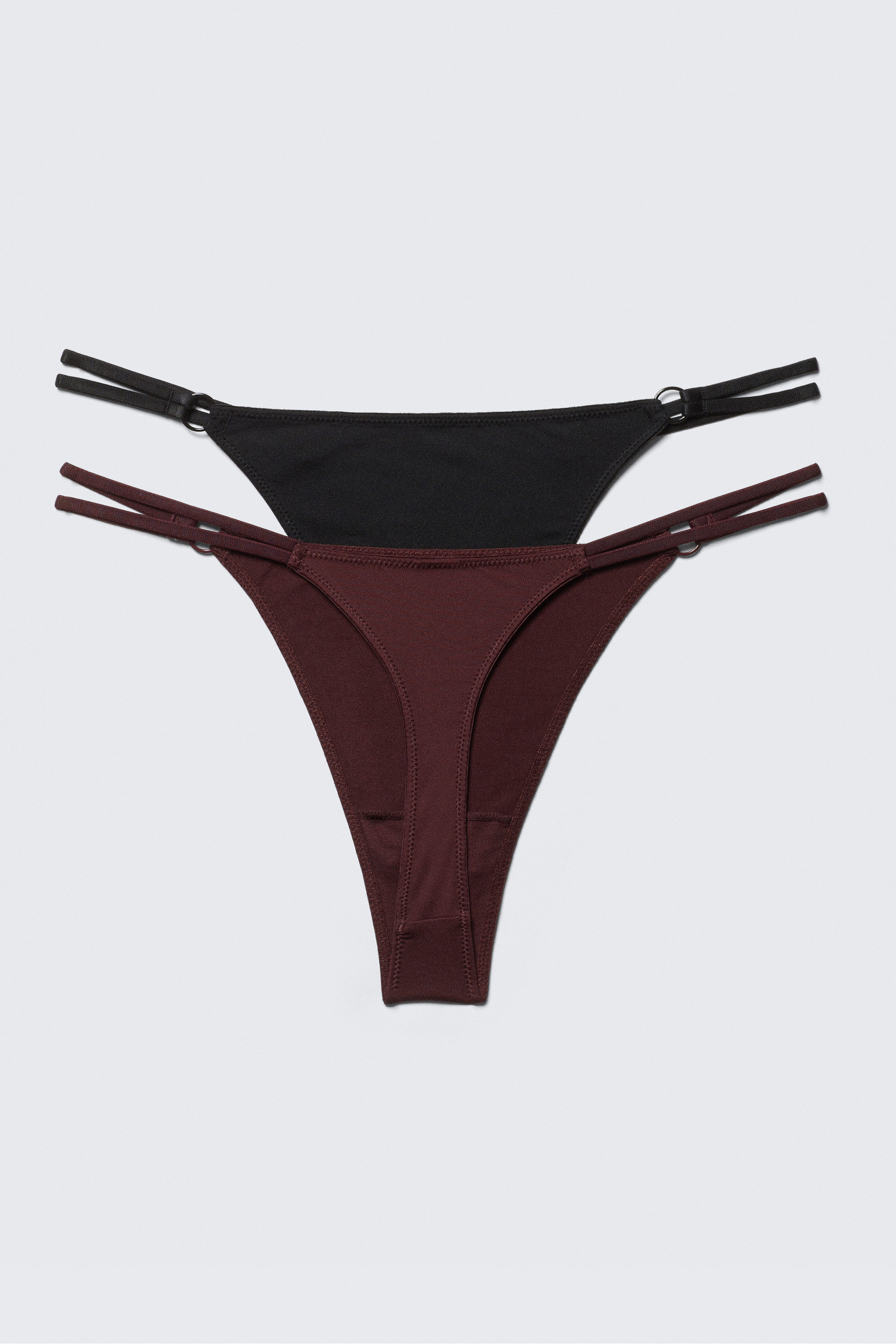 Burgunderrot - 2er-Pack Tanga-Slips - 2