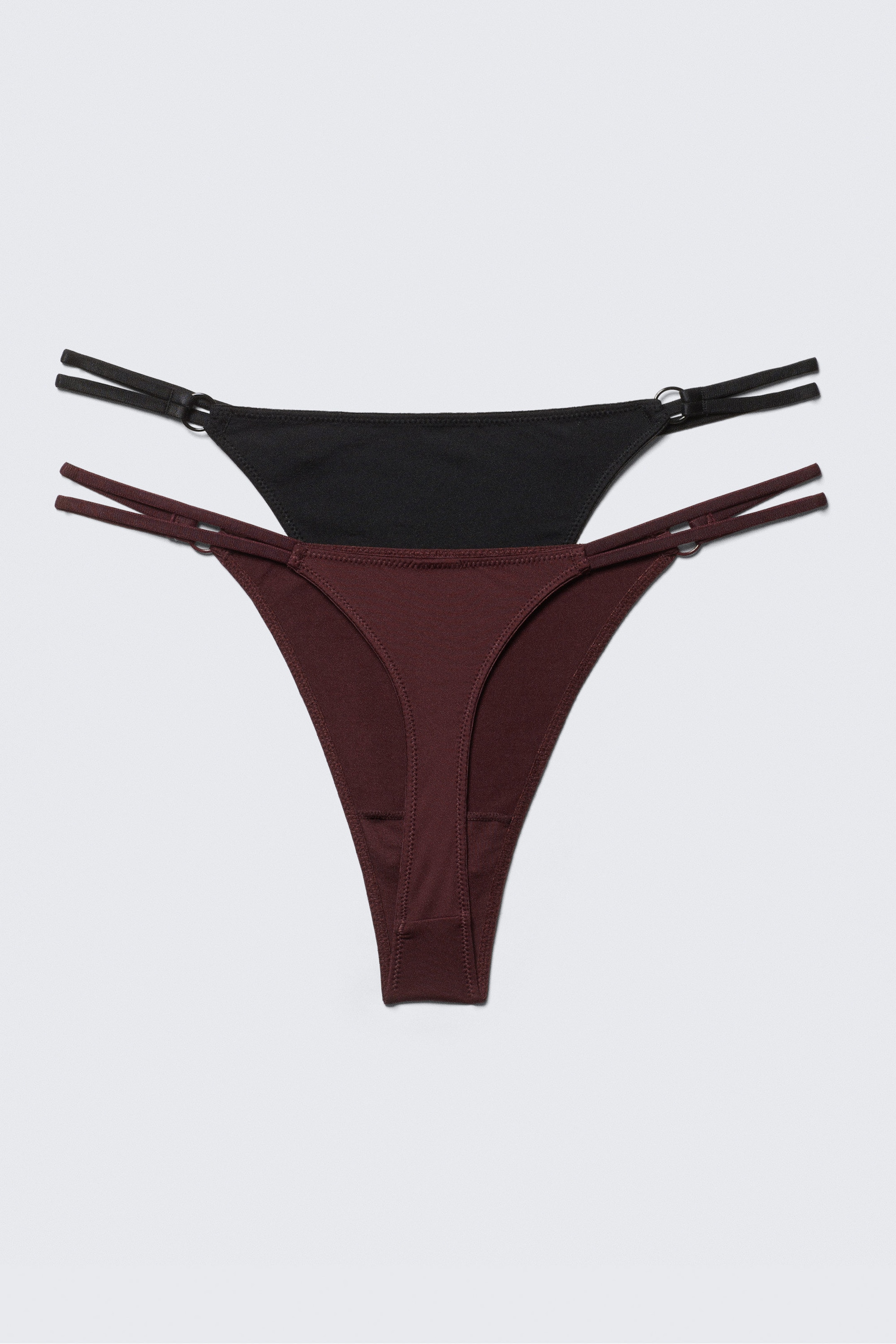 Burgundy - 2-pack Tanga Thongs - 2