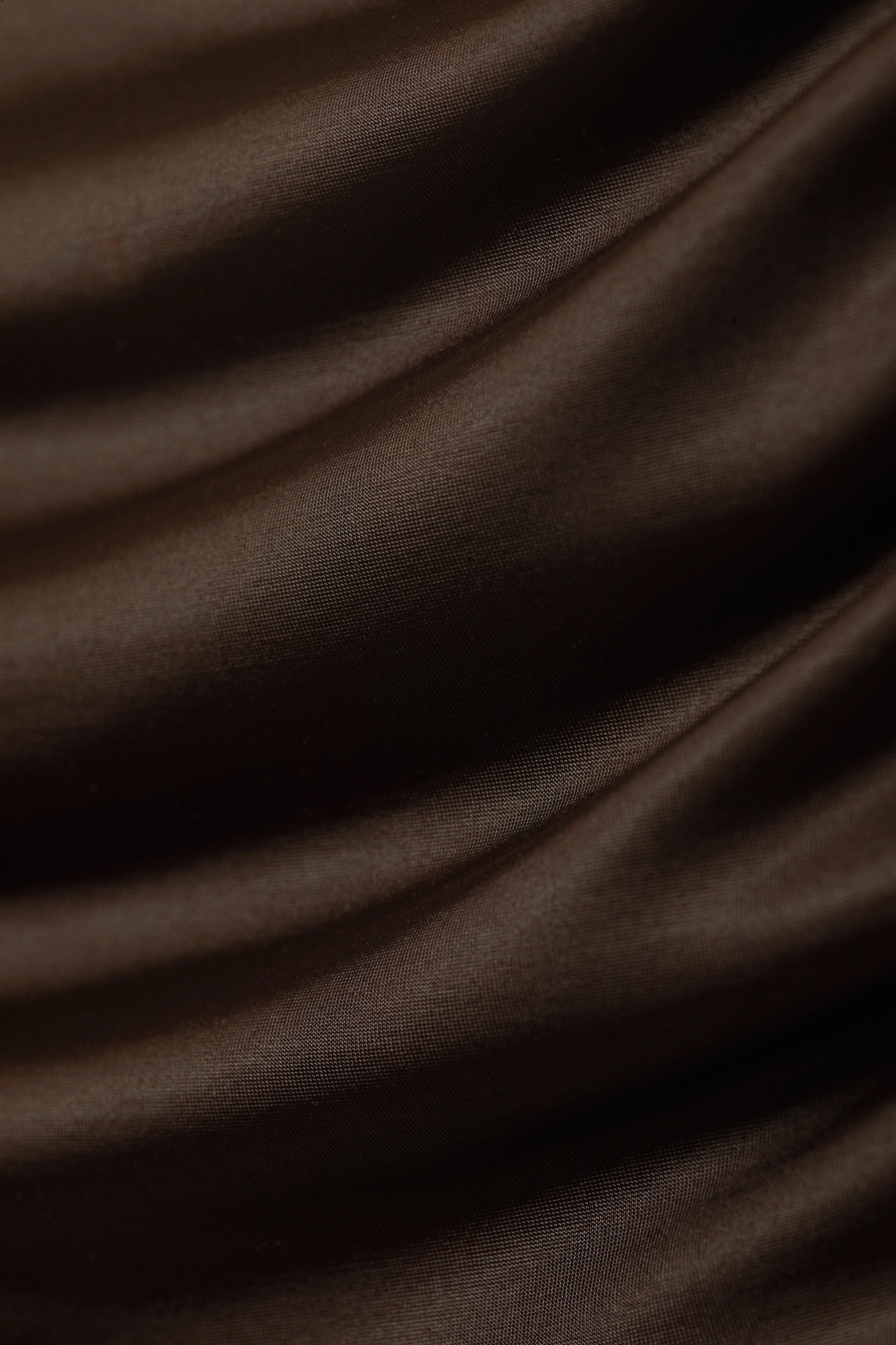 Dark Brown - Ruched Low Rise Capri Leggings - 2