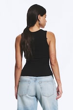 Black - 2-pack Ribbed V-neck Tank Top - 3