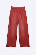 Rouge - Pantalon de jogging droit ample taille mi-haute - 4