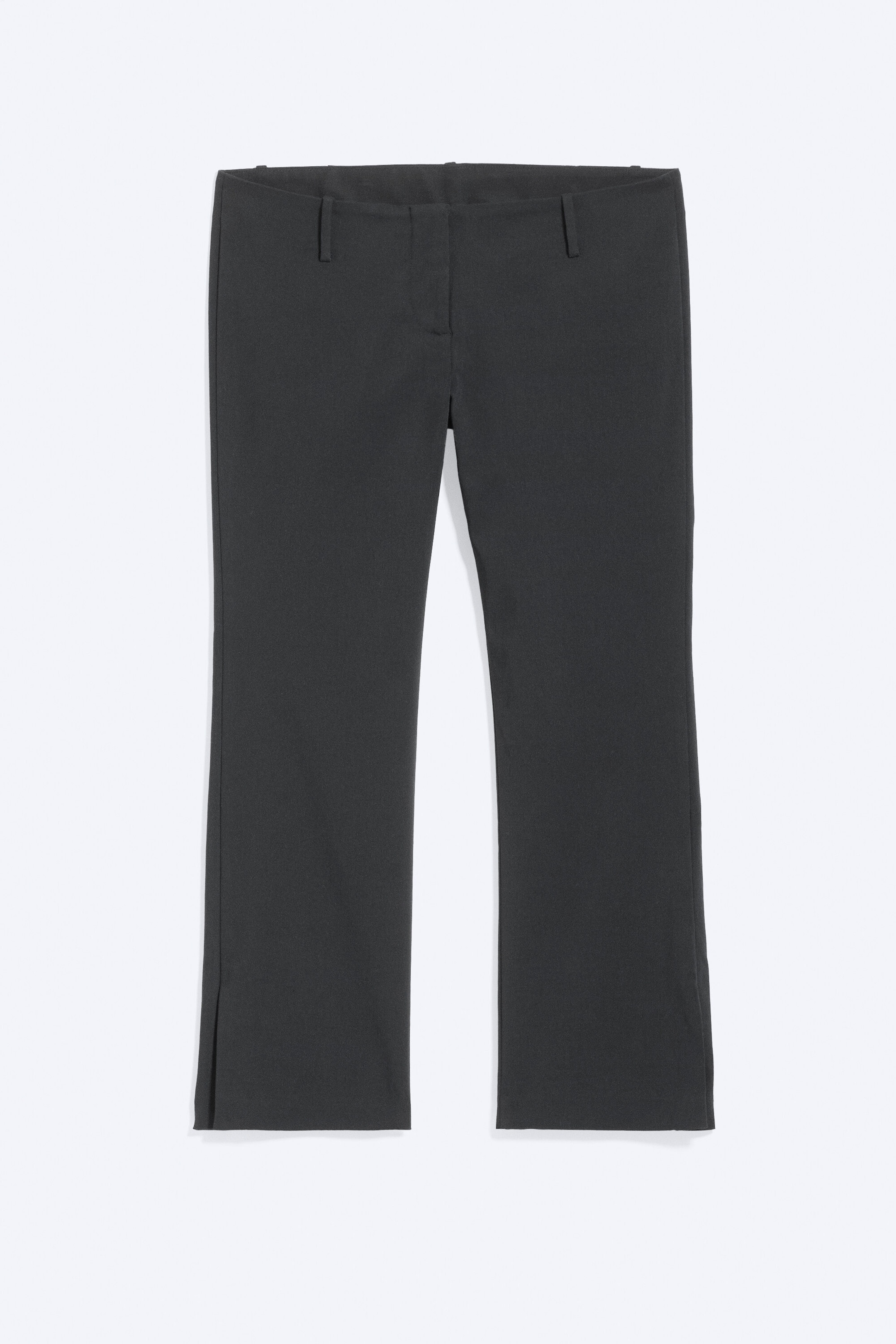 Black - Low rise capri trousers - 1
