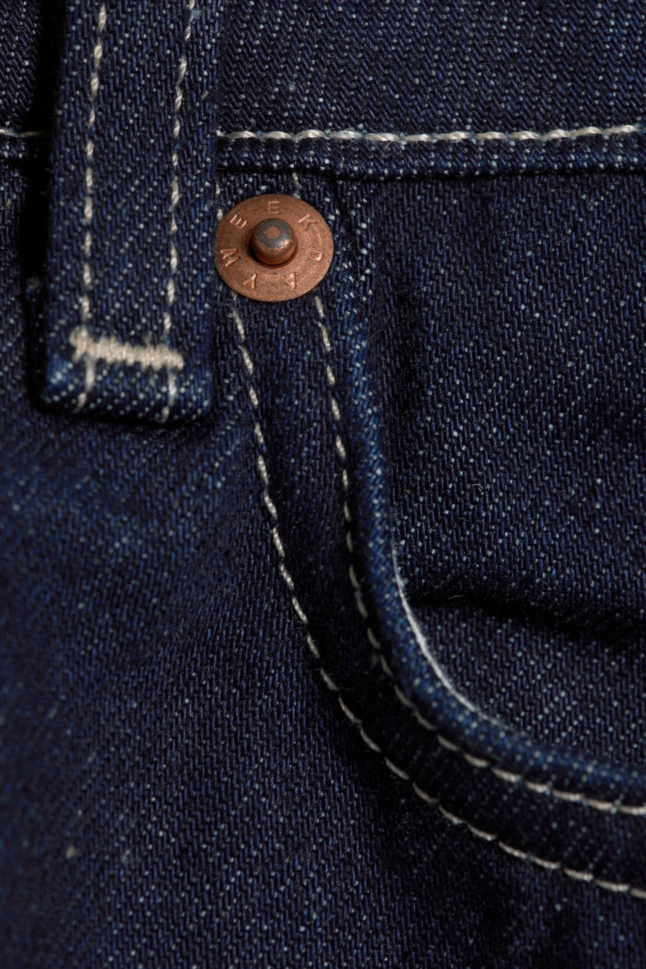 Blue Rinse – mørkeblå - Paz jeans med mellomhøyt liv og vide ben - 1