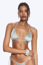 Dusty Light Grey - Triangle Bikini Top - 0
