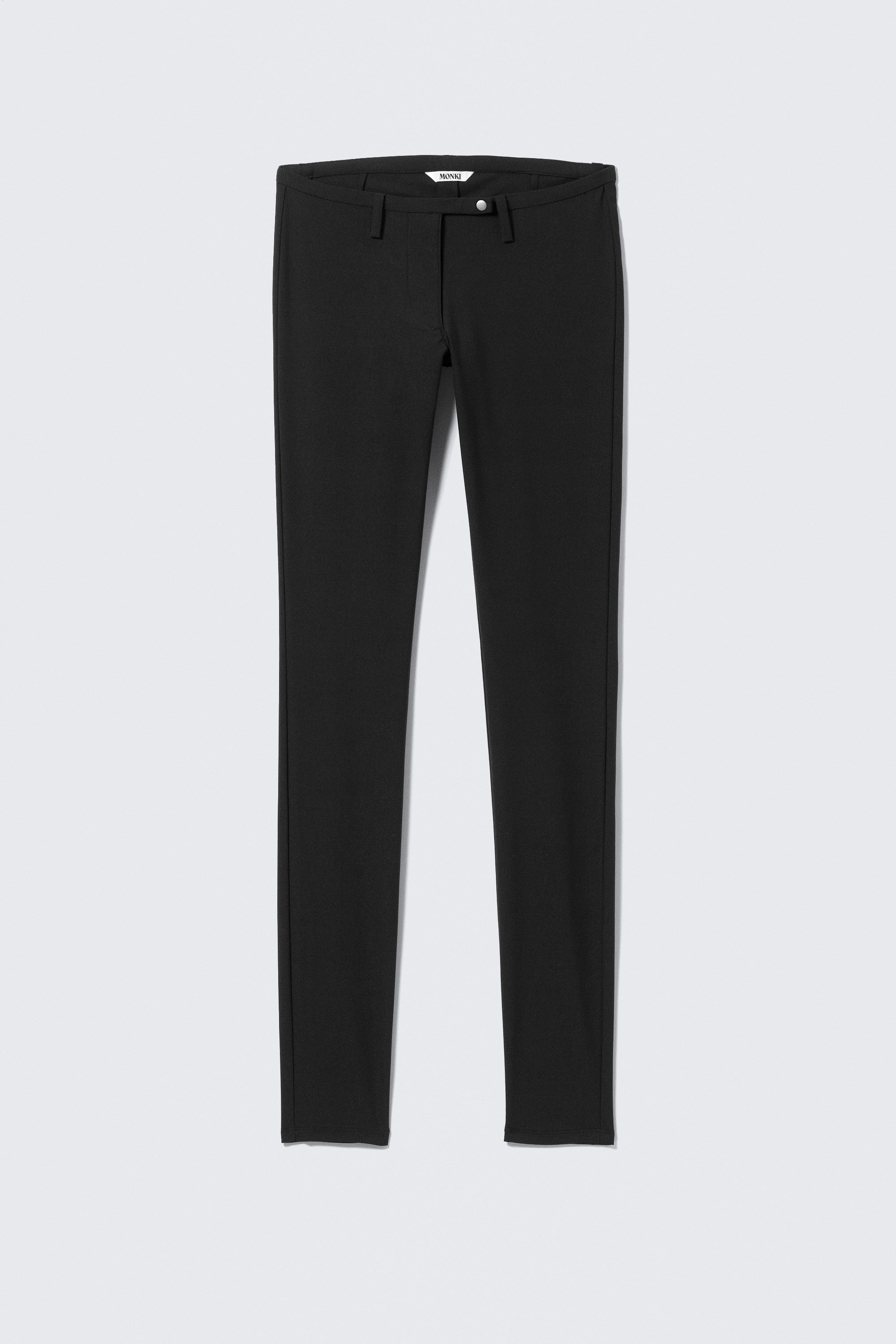 Black - Low Rise Skinny Suiting Treggings - 1