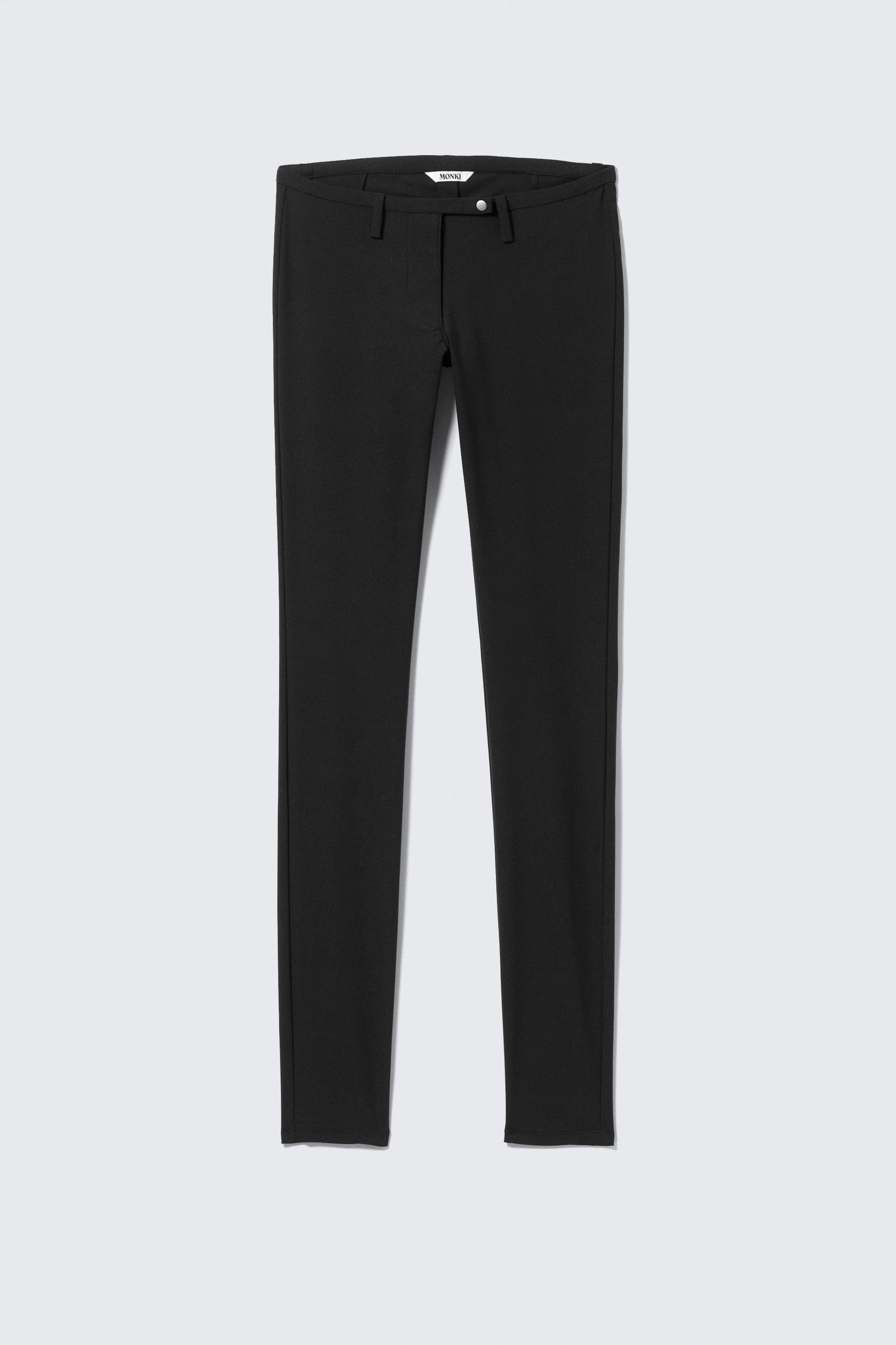 Black - Low Rise Skinny Suiting Treggings - 3