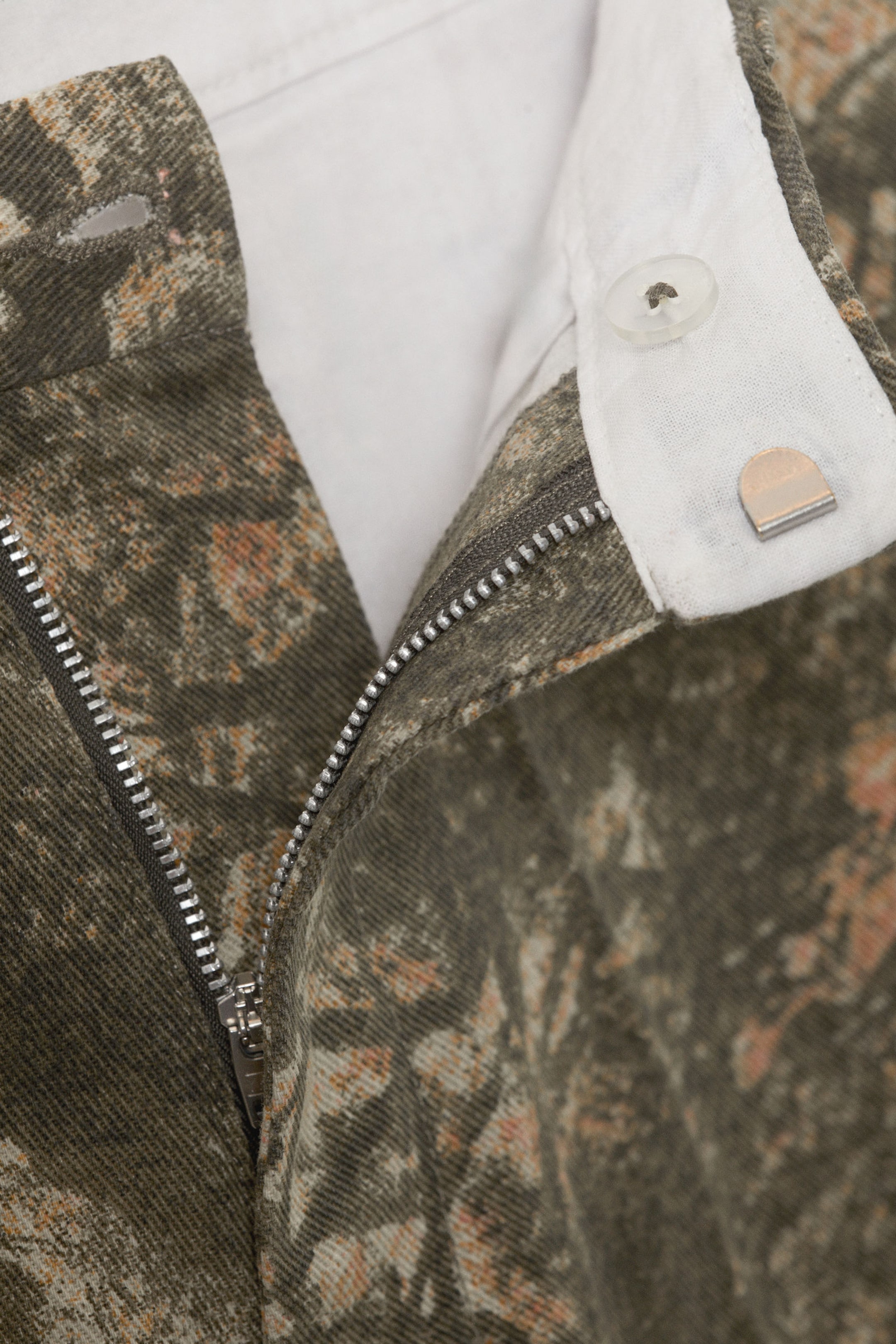 Dark Mole - Woodland Terrain - Relaxed Fit Graphic Twill Trousers - 6