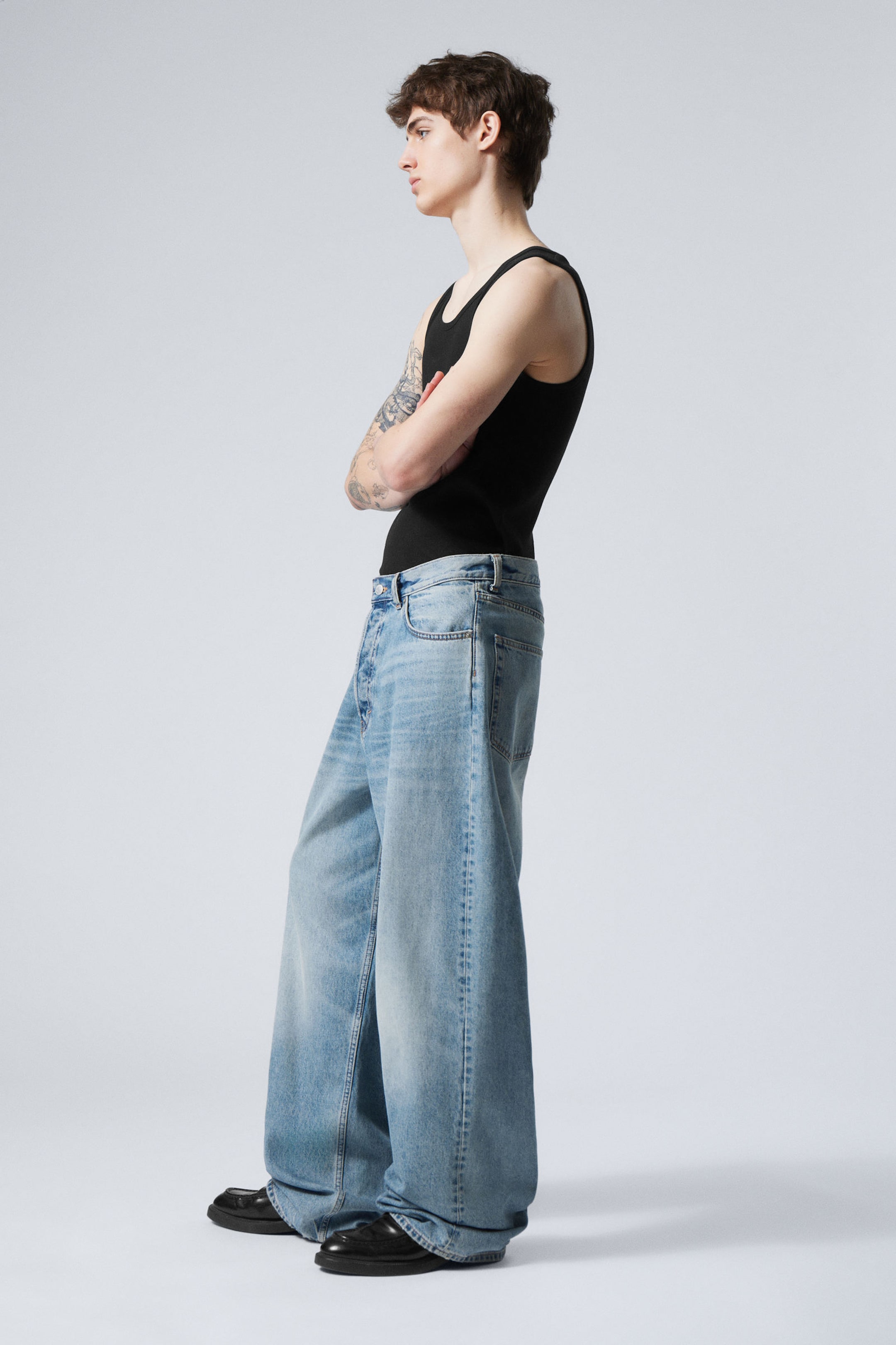 Seventeen Blue - Mittelblau - Astro Loose Baggy Leg Jeans - 6