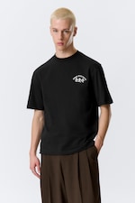Black - Team Building - Relaxed Graphic Printed T-shirt - 0