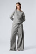 Dimgrå - Motion Low Waist Cotton Trousers - 0