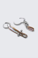 Argent - Boucles d'oreilles pendentifs coquillages - 0