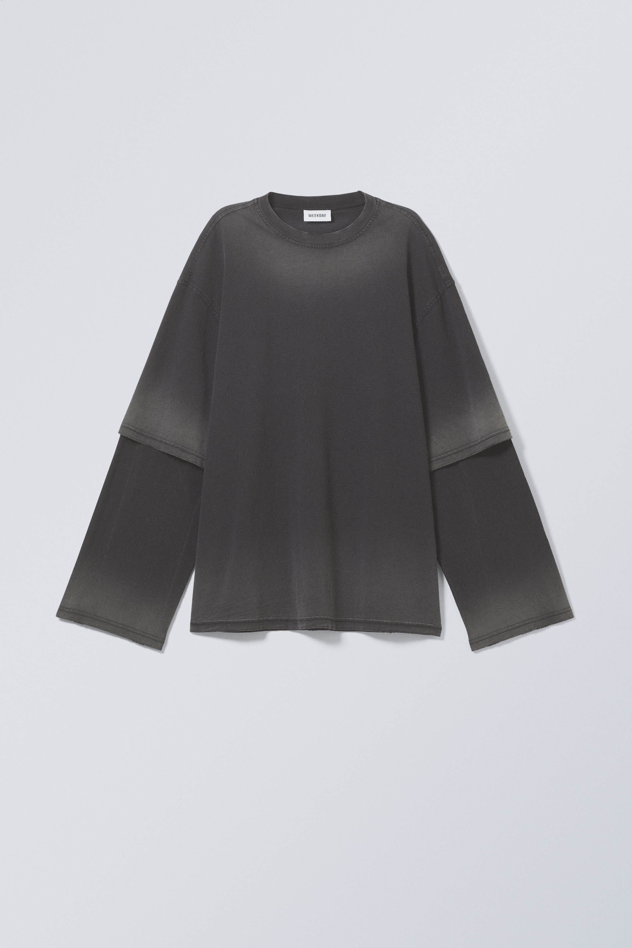 Ingrandisci l'immagine: Oversized Double Dyed Longsleeve Top - Black Fade - DONNA | H&M CH 1