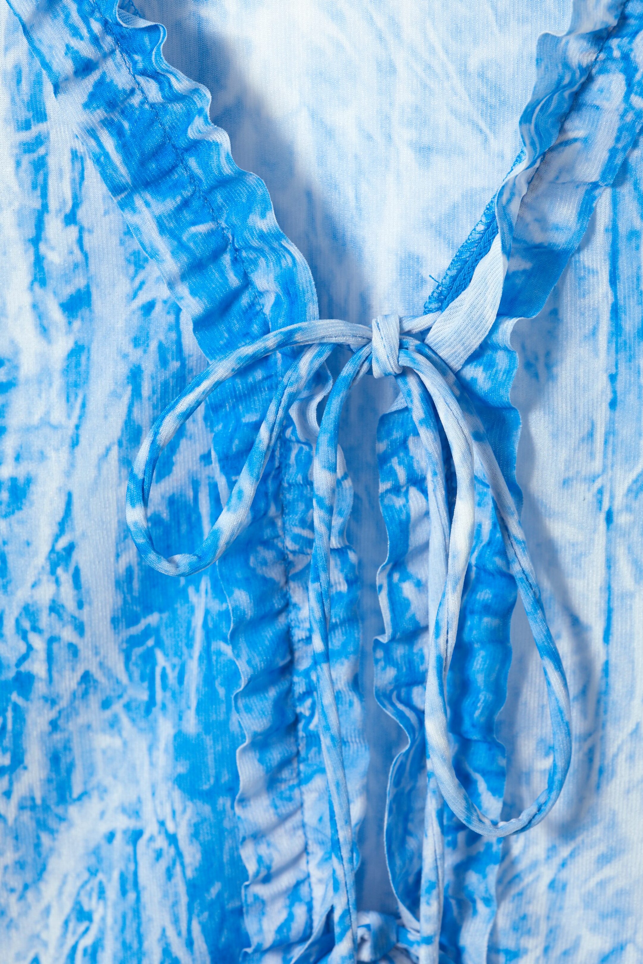 Blue wrinkled dye - Lily Frill Long Sleeve - 1