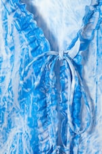 Blue wrinkled dye - Lily Frill Long Sleeve - 1