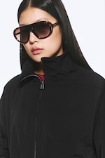 Noir - Veste nylon oversize - 1