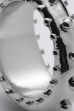 Silberfarben - Ring mit Punktstruktur - 2