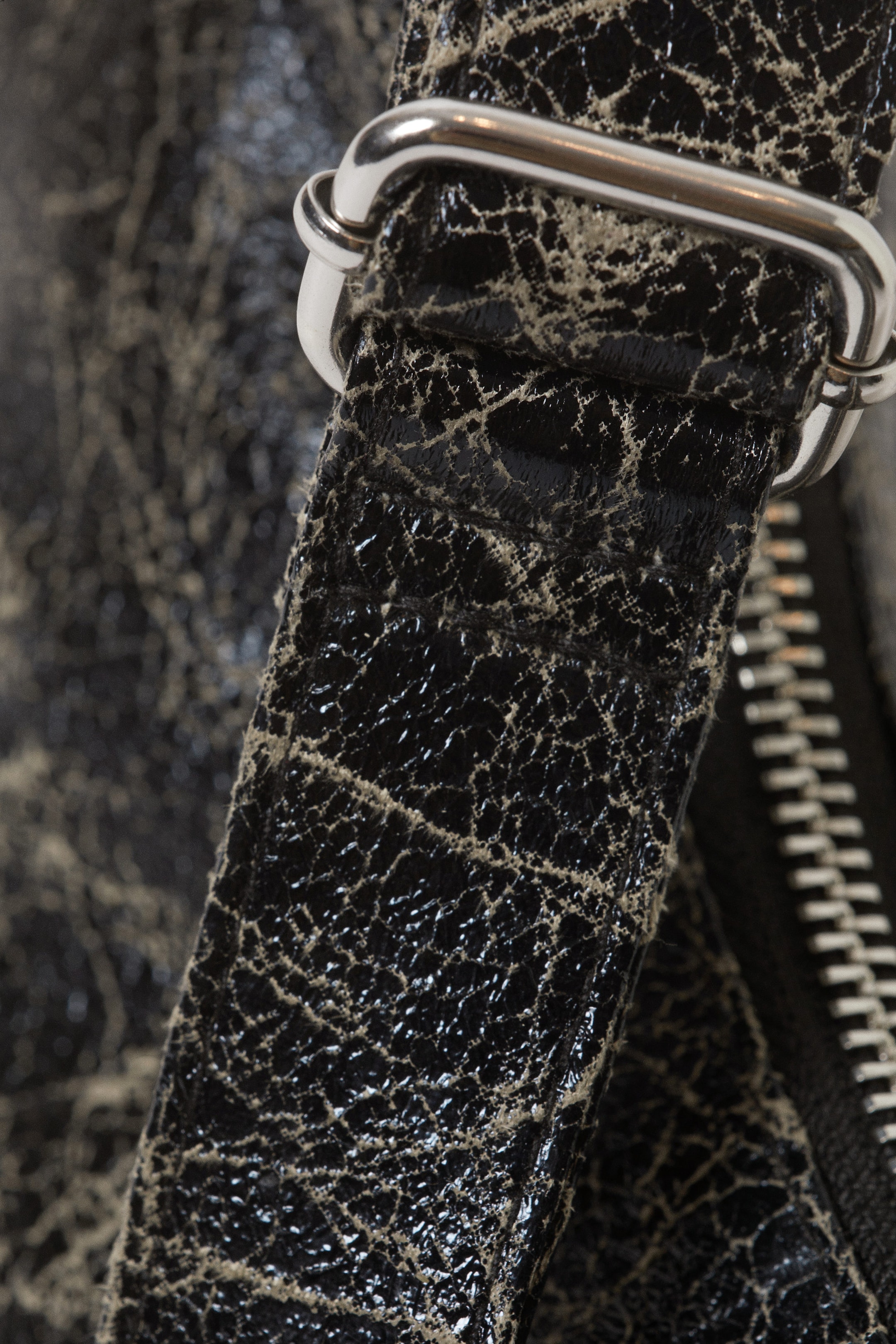 Black - Small Faux Leather Handbag - 2