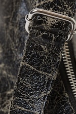 Black - Small Faux Leather Handbag - 2